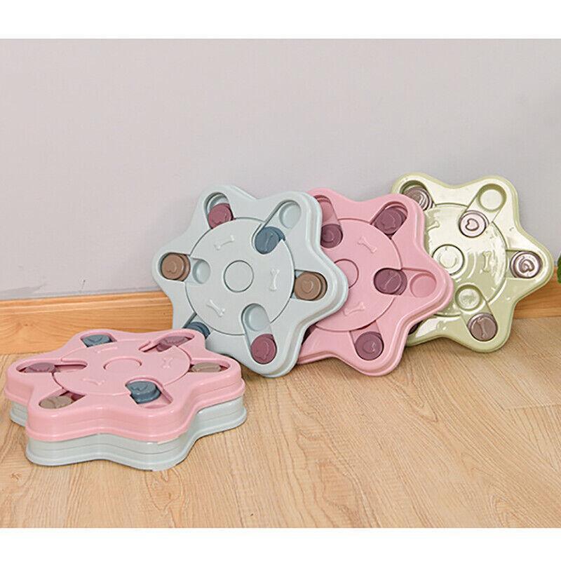 Interactive Pet Puzzle Feeder - Hexagon, Pink