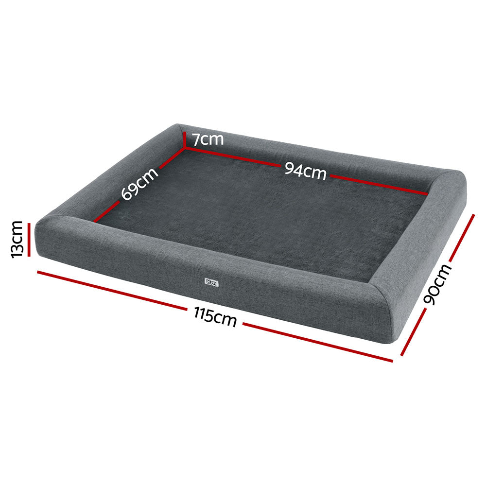 i.Pet - Calming Sofa Pet Bed – Grey (Extra Large)