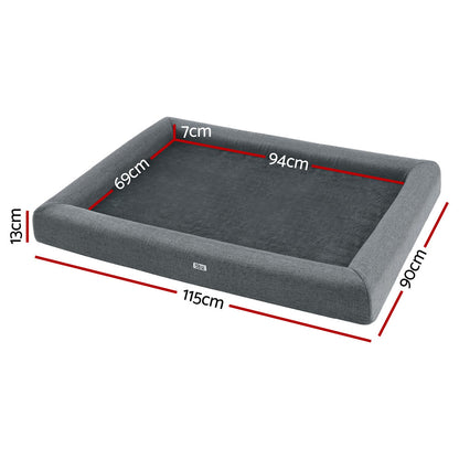 i.Pet - Calming Sofa Pet Bed – Grey (Extra Large)