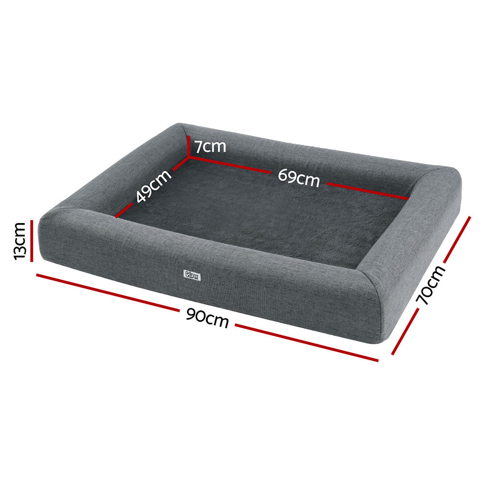 i.Pet - Calming Sofa Pet Bed – Grey (Large)