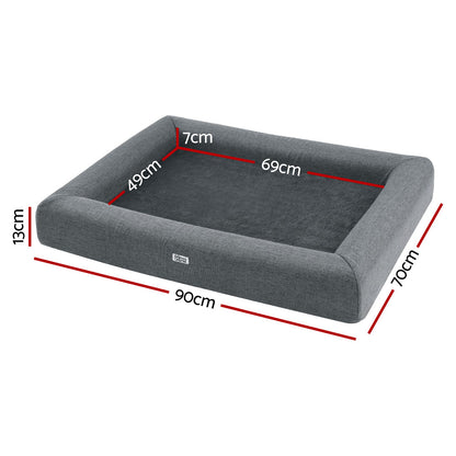 i.Pet - Calming Sofa Pet Bed – Grey (Large)