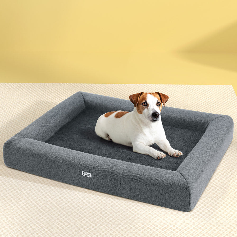 i.Pet - Calming Sofa Pet Bed – Grey (Large)