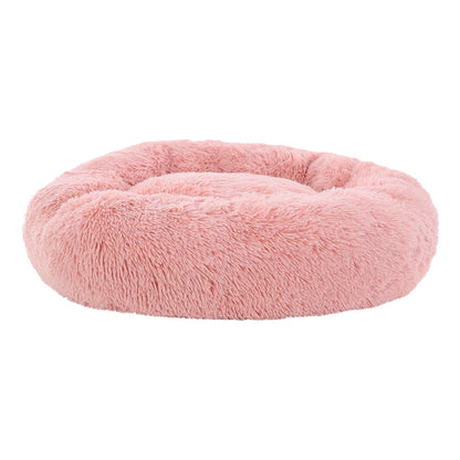i.Pet - Calming Plush Pet Bed – Plush Pink (dia.90cm)