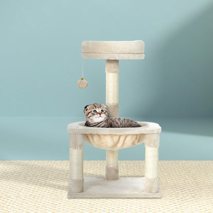 i.Pet Cat Tree Tower 69cm – Scratching Post Condo with Hammock & Bed