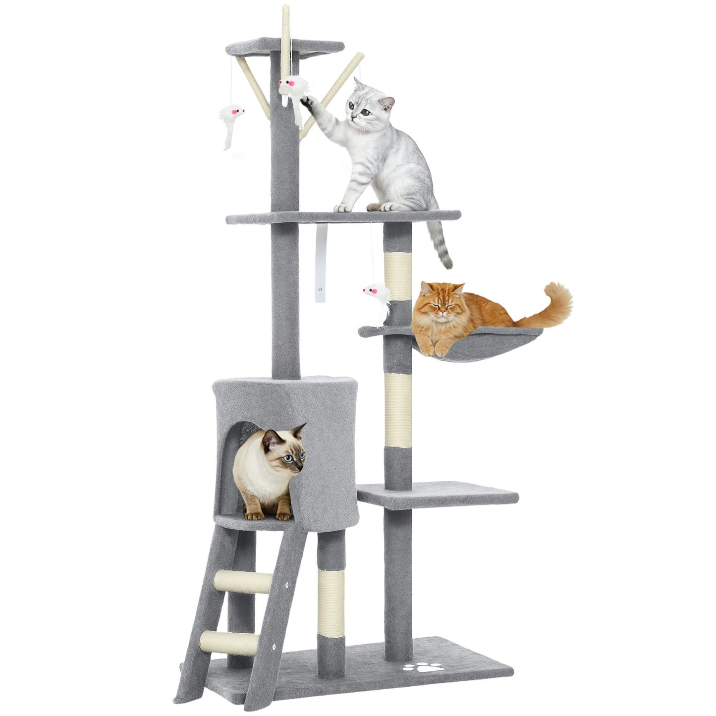 CARLA HOME Multi-Level Cat Tree with Hammock & Perch