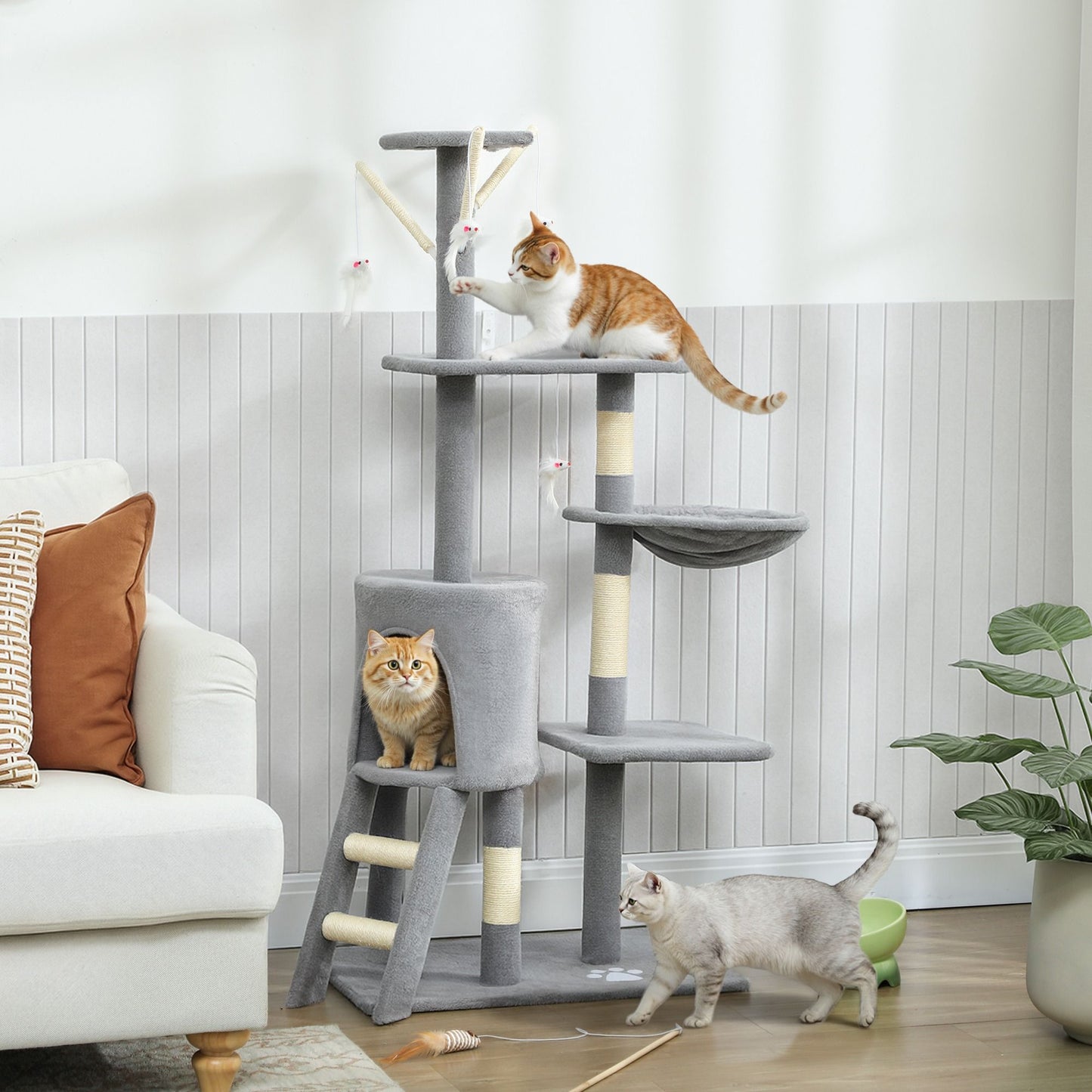 CARLA HOME Multi-Level Cat Tree with Hammock & Perch