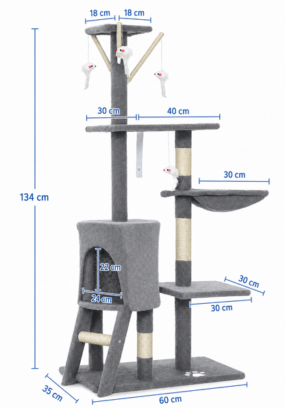 CARLA HOME Multi-Level Cat Tree with Hammock & Perch