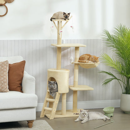CARLA HOME Indoor Cat Tree with Hammock & Scratching Posts