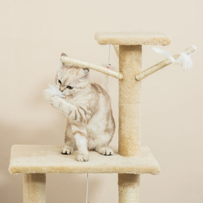 CARLA HOME Indoor Cat Tree with Hammock & Scratching Posts