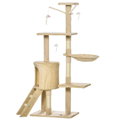 CARLA HOME Indoor Cat Tree with Hammock & Scratching Posts