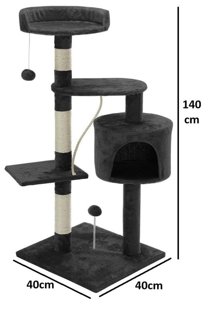 CARLA HOME Indoor Cat Tree with Scratching Posts & Condo