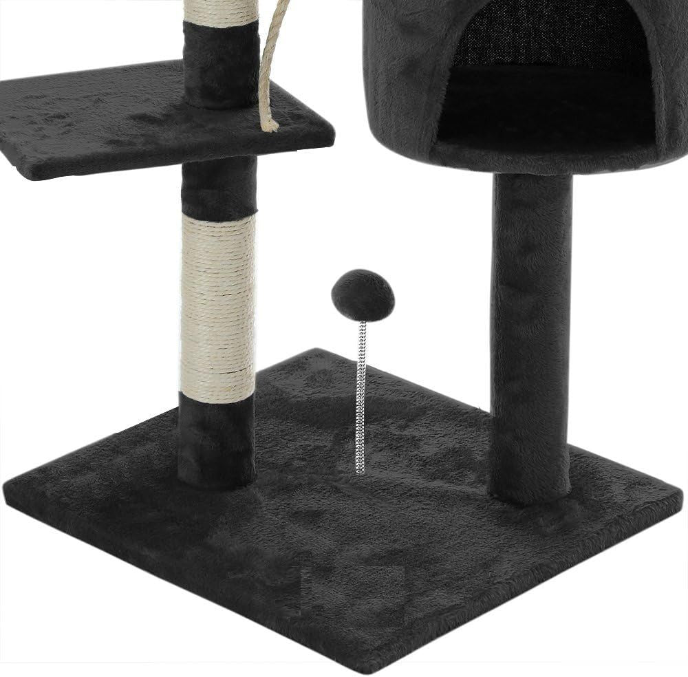 CARLA HOME Indoor Cat Tree with Scratching Posts & Condo