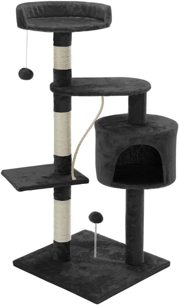 CARLA HOME Indoor Cat Tree with Scratching Posts & Condo