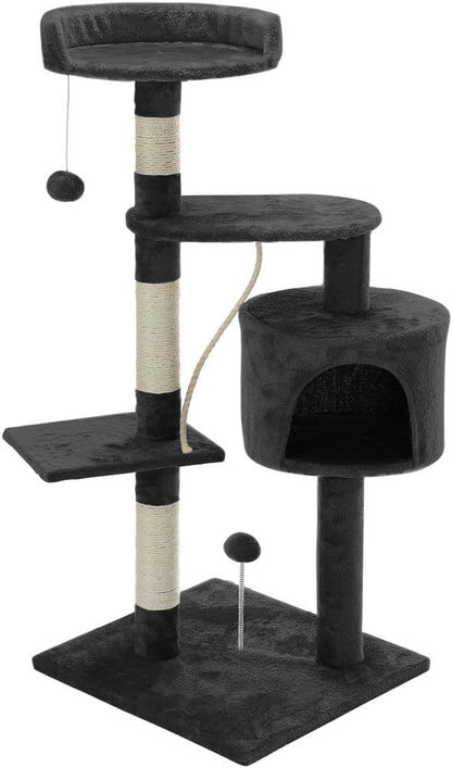 CARLA HOME Indoor Cat Tree with Scratching Posts & Condo