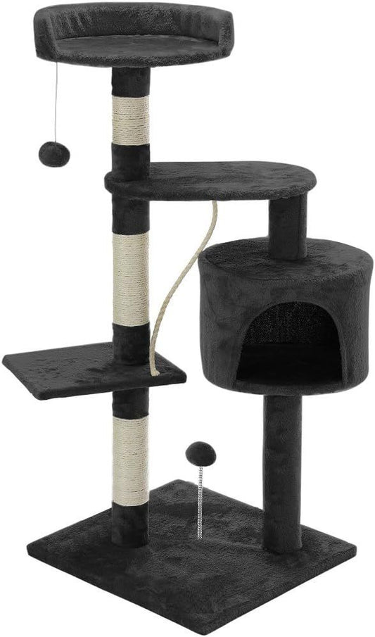 CARLA HOME Indoor Cat Tree with Scratching Posts & Condo
