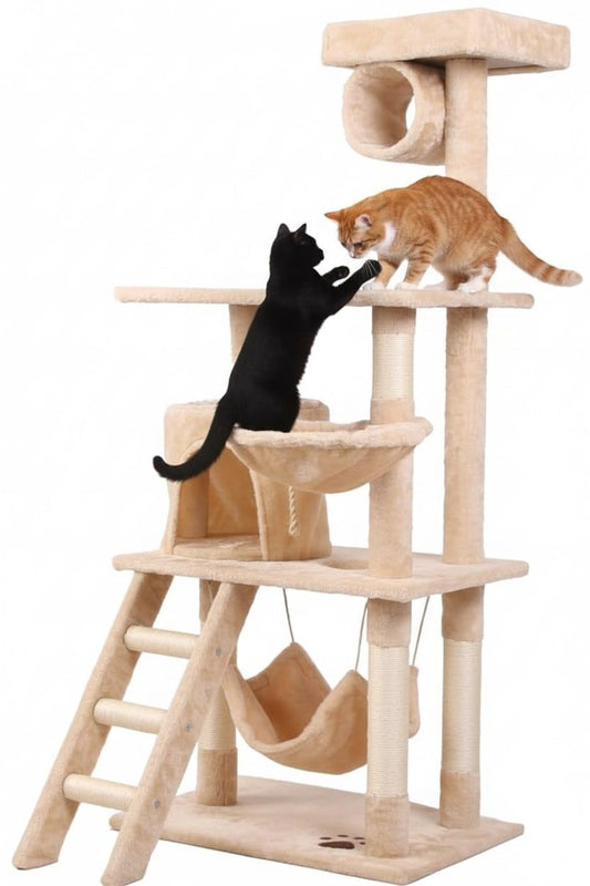 CARLA HOME Comfort Cat Tree with Perch & Hammock