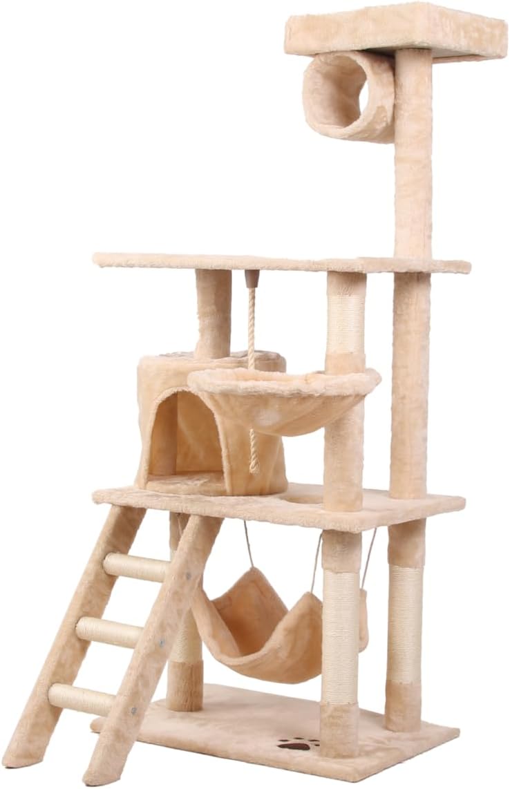 CARLA HOME Comfort Cat Tree with Perch & Hammock