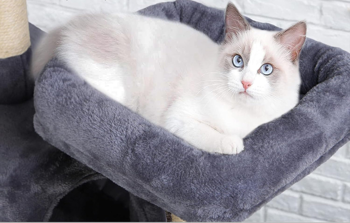 Cat Tree Tower – Plush Condo & Scratcher - Grey 180cm