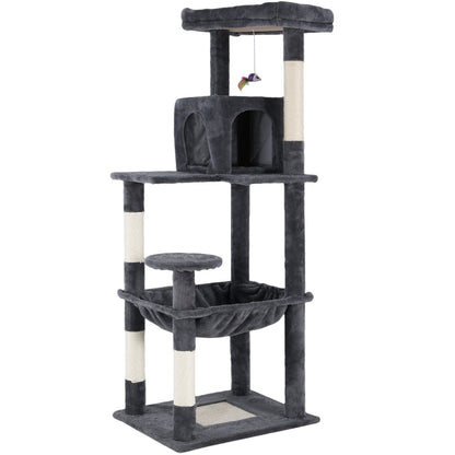 Cat Tree Tower - Condo & Scratch Post - Dark Grey 142cm