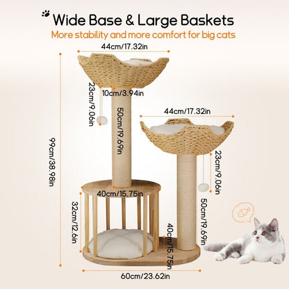 Multi-Level Cat Tree Tower with condo (22x17x27cm)