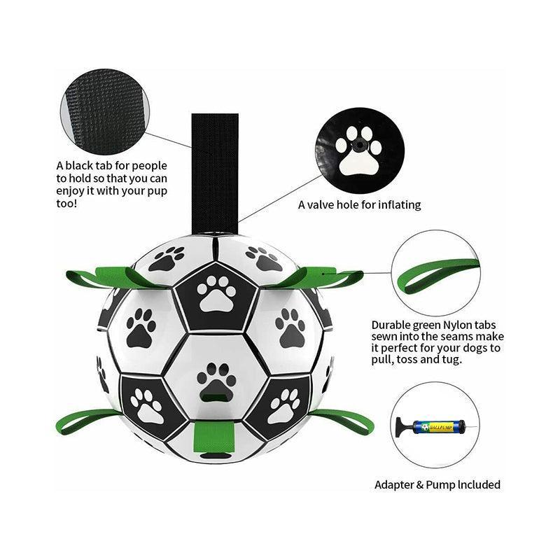 Interactive Dog Soccer Ball – Outdoor Tug & Training Ball