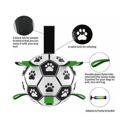 Interactive Dog Soccer Ball – Outdoor Tug & Training Ball