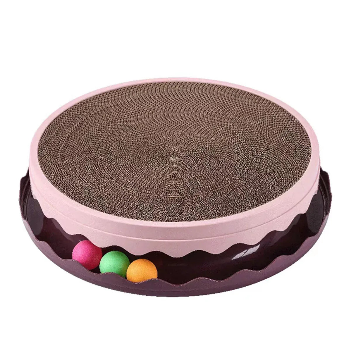 Cat Scratcher – Interactive Ball Track Toy - Pink