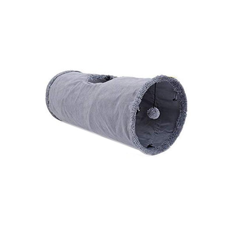 Interactive Cat Tunnel Toy – Plush Hideaway Play Tube with Ball (S:67x30cm)