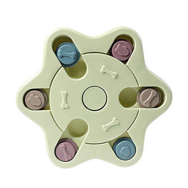 Interactive Pet Puzzle Feeder - Hexagon, Green