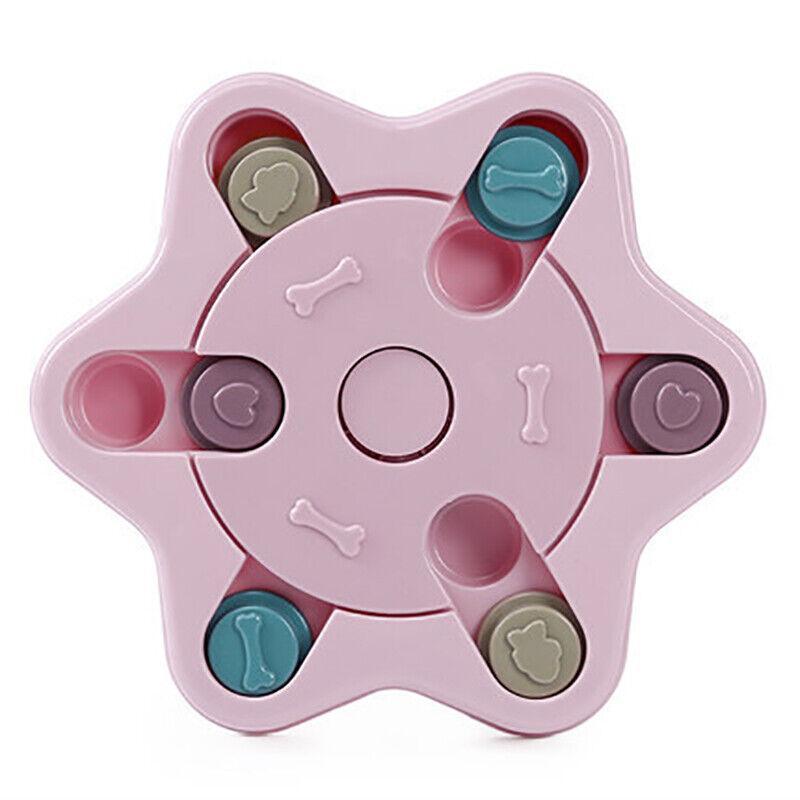 Interactive Pet Puzzle Feeder - Hexagon, Pink