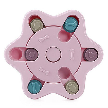 Interactive Pet Puzzle Feeder - Hexagon, Pink