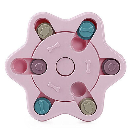 Interactive Pet Puzzle Feeder - Hexagon, Pink
