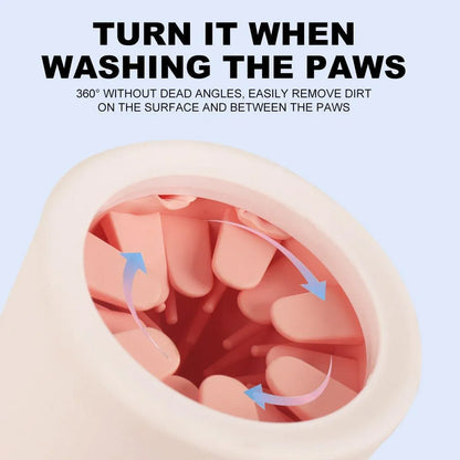 Portable Pet Paw Cleaner Cup – Gentle No-Rub Foot Washer (Grey)